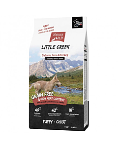 Natura Wild Puppy Grain Free "Little Creek" με Σολομό ,Τόνο & Γαλοπούλα 12kgNatura Wild Puppy Grain Free "Little Creek" me Solomo ,Tono & Galopoula 12kgNatura Wild Puppy Grain Free "Little Creek" with Salmon, Tuna & Turkey 12kg
