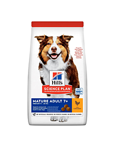 Hill's Science Plan Mature Adult 7+ Medium με Κοτόπουλο 2.5kg ( 2kg + Επιπλέον 500gr Δώρο)