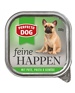 Perfecto Dog Fine Bites Turkey, Pasta and Vegetables 300gr