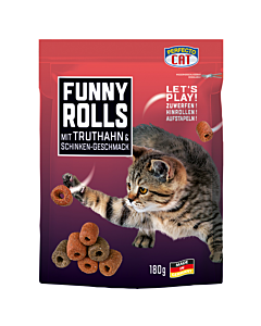 Perfecto Cat Adult Funny Rolls με Γαλοπούλα & Ζαμπόν 180g
