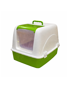 Can's Lux Coloured Cat Toilet Άσπρο/Πράσινο 52x41x40cm
