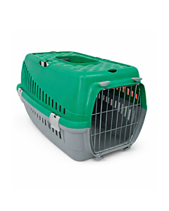 Carlos Pet Cage with Metal Door Grey Base/Green 46x32x31cm