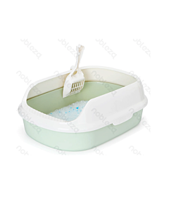Nobleza Open Cat Litter Box L 55x39x19 cm Green with Scoop