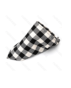 Nobleza Dog Triangular Checkered Scarf 60x20cm Black