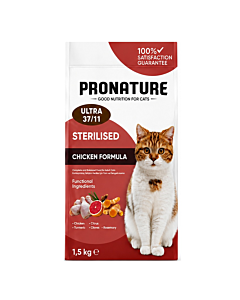 Pronature Cat Adult Ultra 37/11 Sterilised Chicken 3kg (1.5kg+1.5kg Δώρο)