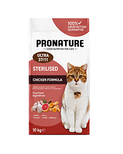 Pronature Cat Adult Ultra 37/11 Sterilised Chicken 10kg
