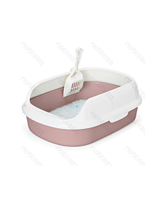Nobleza Open Cat Litter Box M 48X35X18cm Brown with Scoop