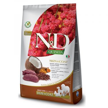 N&D Quinoa Grain Free ''Skin & Coat'' Venison Adult Dog All Breeds