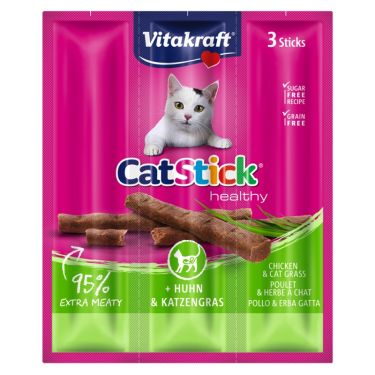 Vitakraft Cat Stick Mini Κοτόπουλο & Γρασίδι