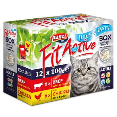 FitActive Κονσέρβα Γάτας Fit-a-Box Wetfood 12x100gr