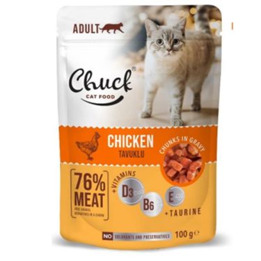 Chuck Pouches Adult Cat Chicken