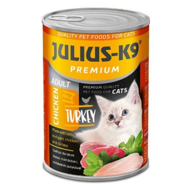 Julius-K9 Adult Cat Κομμάτια Κοτόπουλου & Γαλοπούλας σε Σάλτσα