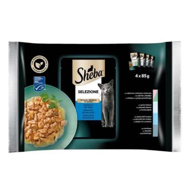 Sheba Multipack Selezione Επιλεγμένα Θαλασσινά Σε Σάλτσα 4X85gr