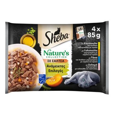 Sheba Multipack Nature΄s Collection Mix Σε Σάλτσα 4X85gr