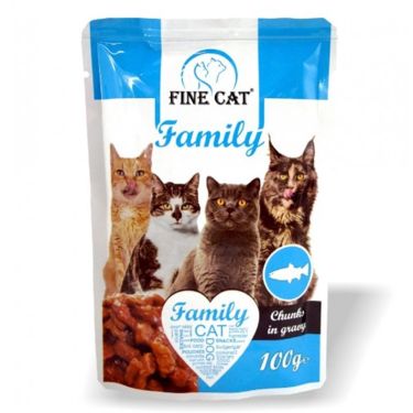 Fine Cat Family Adult Ψάρι Κομμάτια σε Σάλτσα 