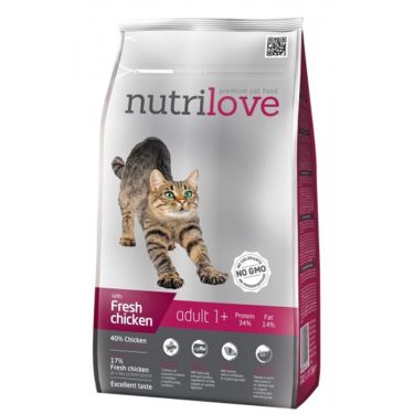 Nutrilove Cat Adult 1+ με Κοτόπουλο