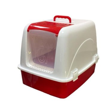 Can's Lux Coloured Cat Toilet with White Base