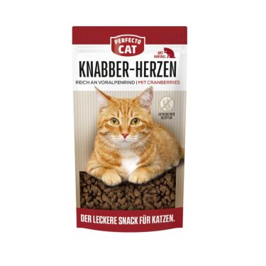 Perfecto Cat Adult Anti-Hariball Grain Free Hearts με Αλπικό Βοδινό και Κράνμπερι