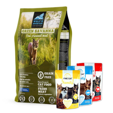 Wolf's Mountain Cat Adult Green Savanna Grain Free