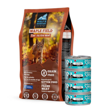 Wolf's Mountain Cat Kitten Maple Field Grain Free