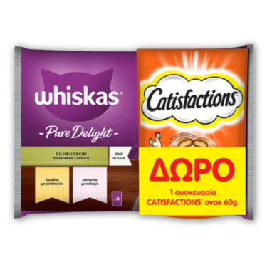Whiskas Pure Delight Adult Multipack σε Ζελέ 4x85g