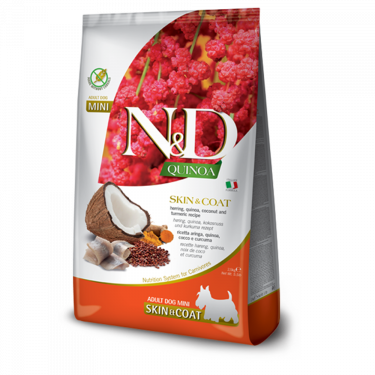 N&D Quinoa Grain Free ''Skin & Coat'' Herring Adult Dog Mini