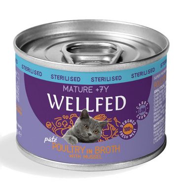 Wellfed Mature +7 Sterilised Poultry with Mussel