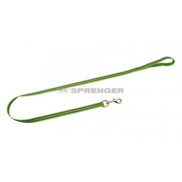 Sprenger Nylon Leash Green Rubberised with Handle