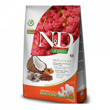 N&D Quinoa Grain Free ''Skin & Coat'' Herring Adult Dog All Breeds