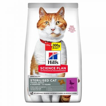 Hill's Science Plan Young Adult Sterilised Cat Πάπια
