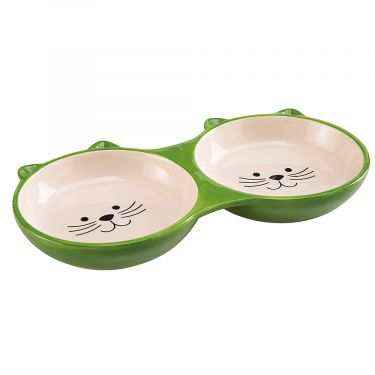 Ferplast Izar Ceramic Bowl Cat Διπλό με Σχέδιo