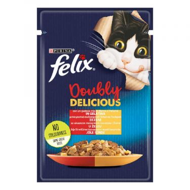 Purina Felix Cat Doubly Delicious Φακελάκια σε ζελέ 85gr