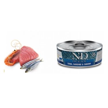 N&D Cat Ocean Tuna, Sardine & Shrimp Wet Food