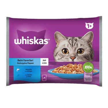 Whiskas Adult Multipack σε Ζελέ 4x85g