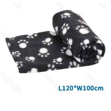 Nobleza Bone Blanket 100 x 120 cm Μαύρη