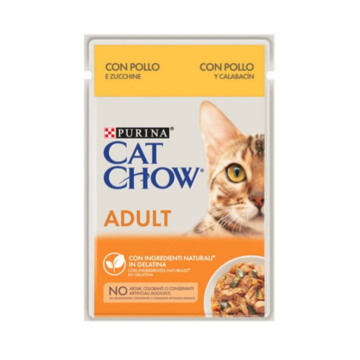 Tonus Cat Chow Adult σε Ζελέ 85gr με Κοτόπουλο & Κολοκυθάκια