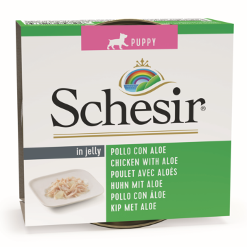 Schesir Dog Jelly Puppy 150gr Κοτόπουλο & Αλοη