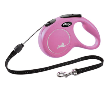 Flexi New Classic με Κορδόνι Ρόζ 3m/8kg Ρόζ