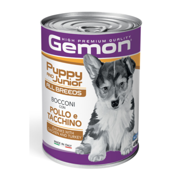 Gemon Puppy & Junior Mπουκιές Kοτόπουλο-Γαλοπούλα 415gr