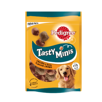 Pedigree Tasty Minis Bites Chewy Cubes Κοτόπουλο & Πάπια 130gr