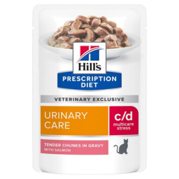 Hill's Prescription Diet C/D Feline Urinary Stress Φακελάκι Σολομός 85gr