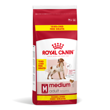 Royal Canin Medium Adult 18KG (15kg + 3kg Δώρο)