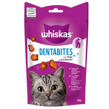 Whiskas Dentabites Cat Treats 50g Chicken