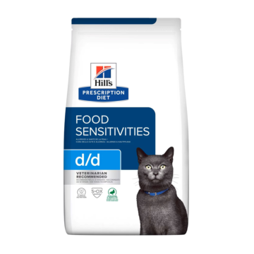 Hill's Prescription Diet d/d Food Sensitivities για Γάτες με Πάπια & Πράσινα Μπιζέλια 1.5kg
