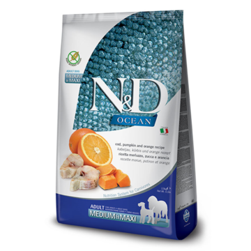 N&D Ocean Grain Free Pumpkin Codfish & Orange Adult Medium/Maxi 12kg