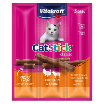Vitakraft Cat Stick Mini Γαλοπούλα & Αρνί 3τμχ