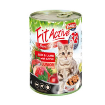 FitActive Premium Κονσέρβα Γάτας Junior Μοσχάρι - Αρνί 415gr