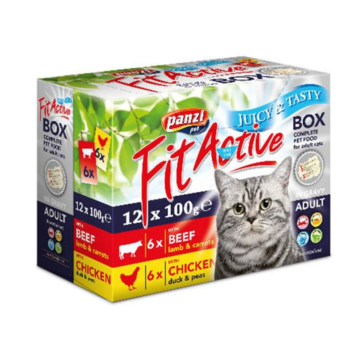 FitActive Φακελάκια Γάτας Fit-a-Box Wetfood 12x100gr