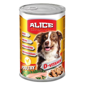 Alice Κονσέρβα Σκύλου Κοτόπουλο 1240gr