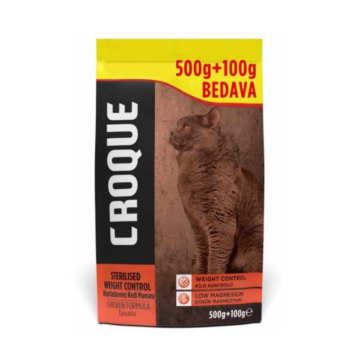 Croque Sterilized Adult Cat Chicken 600gr (500gr + 100gr Δώρο)